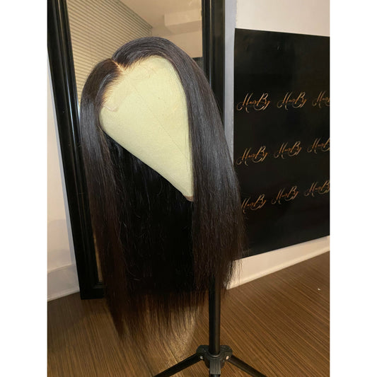 Natural black custom wig 18 inches